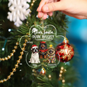 Funny,Dog Lovers,Christmas - Dear Santa Define Naughty Dog - Personalized Custom Shaped Acrylic Ornament