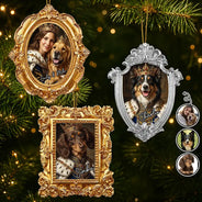 Art Design,Christmas,Custom Photo,Pet Lovers,Photo - Renaissance Royal Portrait,Playful - Gift For Pet Lovers - Personalized Custom Photo Royal Portrait Ornate Frame