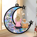 Pet Lovers,Pet Mom,Memorial,Love - Pet Memorial Dog Cat At The Rainbow Bridge - Personalized Window Hanging Suncatcher Ornament