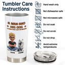 Pet Lovers,Pet Mom,Pet Dad,Cat Lovers,Cat Mom,Cat Dad,Dog Lovers,Dog Mom,Dog Dad,Gift For Women,Gift For Men,Happy,Top Market - Distressed Text Effect A Girl And Her Dogs Cat - Personalized Tumbler