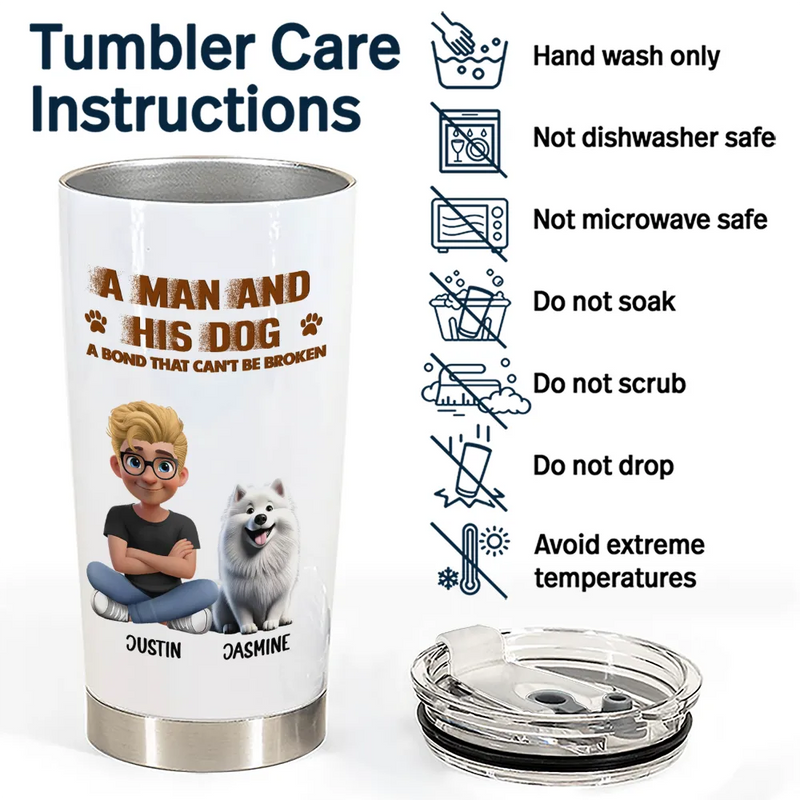 Pet Lovers,Pet Mom,Pet Dad,Cat Lovers,Cat Mom,Cat Dad,Dog Lovers,Dog Mom,Dog Dad,Gift For Women,Gift For Men,Happy,Top Market - Distressed Text Effect A Girl And Her Dogs Cat - Personalized Tumbler