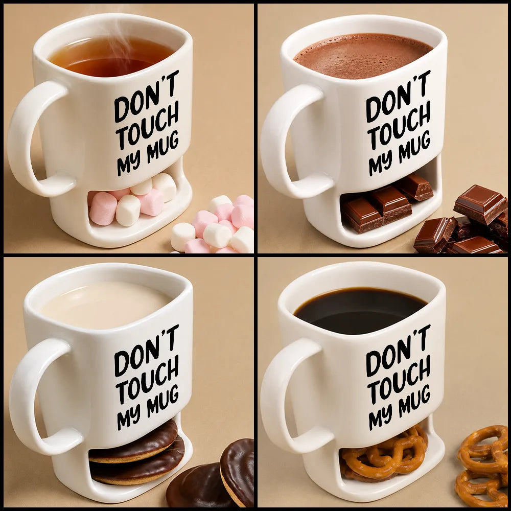 Gift For Men, Gift For Yourself, Sarcastic, Icon - Do Not Touch Mine 3D Effect Funny Sarcastic Face - Personalized Cookie Mug
