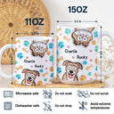 Dog Lovers, Dog Mom, Dog Dad, Cat Lovers, Cat Mom, Cat Dad, Pet Lovers, Pet Mom, Pet Dad, Happy - Dog Cat 3D Effect - 3D Inflated Effect Printed Mug, Personalized White Edge-to-Edge Mug