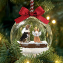 Christmas, Pet Lovers, Cat Lovers, Dog Lovers, Memorial - Dog Cat Lovers Always In My Heart - Personalized 3D Acrylic Ball Ornament