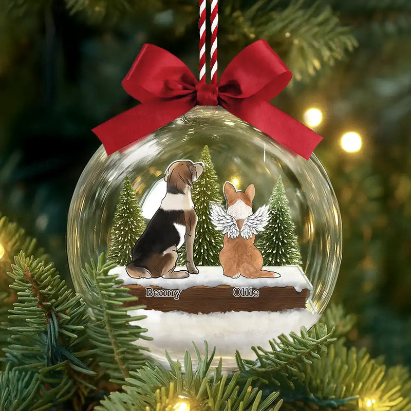 Christmas, Pet Lovers, Cat Lovers, Dog Lovers, Memorial - Dog Cat Lovers Always In My Heart - Personalized 3D Acrylic Ball Ornament