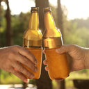 Custom Photo A Cold One For The Old One - Personalized Leather Can Cooler