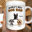 Dog Lovers, Dog Dad, Happy - Dog Dad Thanks For Putting Up With My Sht - Personalized Mug