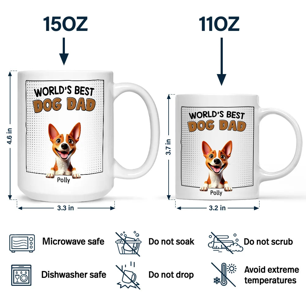 Dog Lovers, Dog Dad, Happy - Dog Dad Thanks For Putting Up With My Sht - Personalized Mug