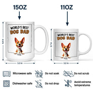 Dog Lovers, Dog Dad, Happy - Dog Dad Thanks For Putting Up With My Sht - Personalized Mug