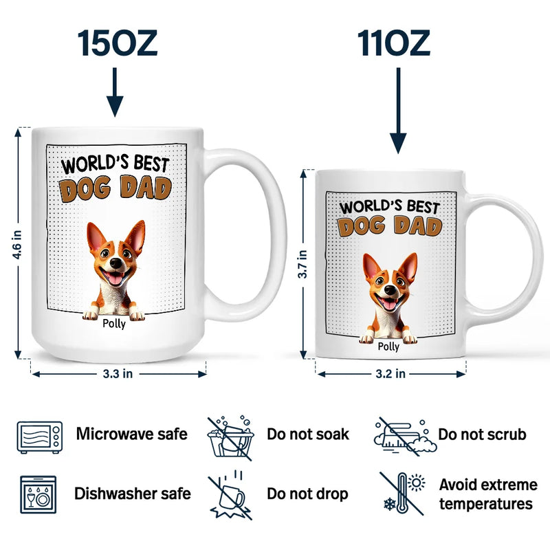 Dog Lovers, Dog Dad, Happy - Dog Dad Thanks For Putting Up With My Sht - Personalized Mug