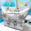 Dog Lovers,Dog Mom,Dog Dad,Pet Lovers,Pet Mom,Pet Dad,Summer,Happy - Dog Days Of Summer - Personalized Beach Bag
