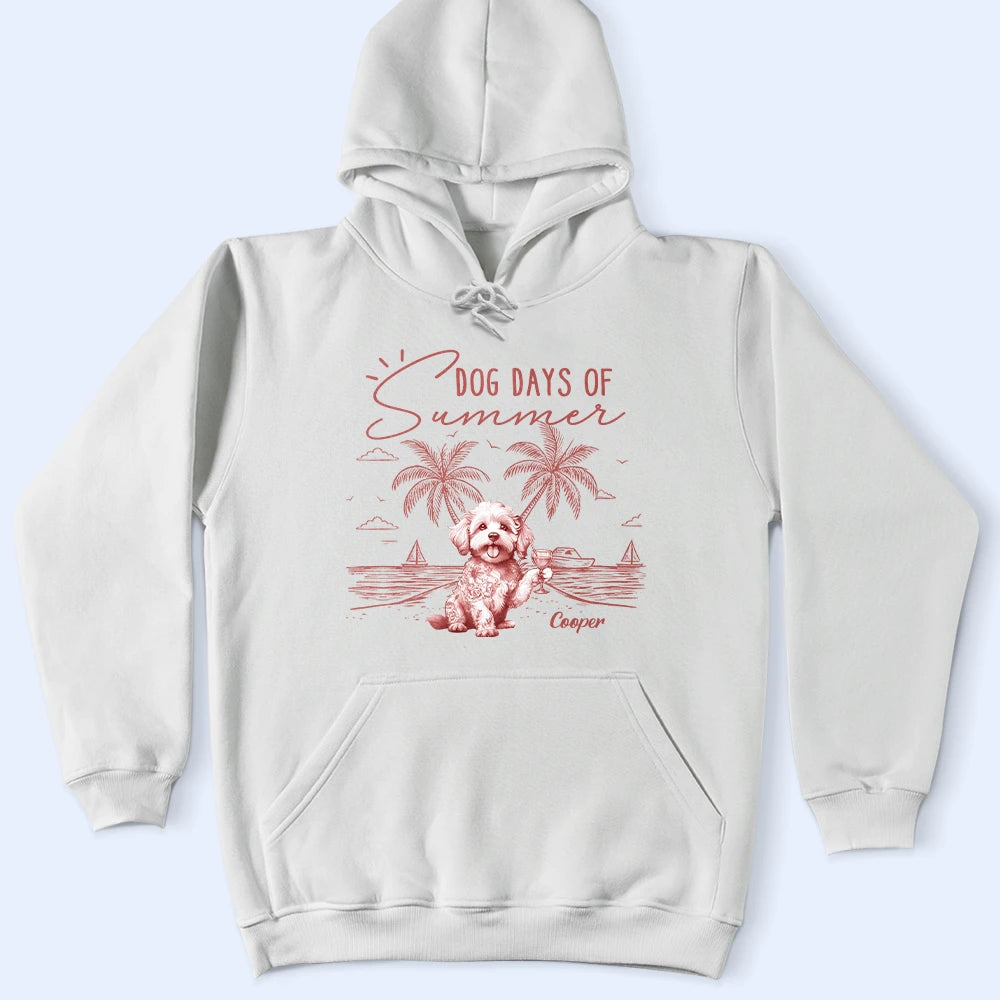 Dog Lovers,Dog Mom,Dog Dad,Pet Lovers,Pet Mom,Pet Dad,Summer,Happy - Dog Days Of Summer - Personalized T Shirt