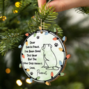 Pet Lovers, Pet Mom, Pet Dad, Dog Lovers, Dog Mom, Dog Dad, Christmas, Funny - Dog Dear Santa Paws - Personalized Custom Shaped Wooden Ornament