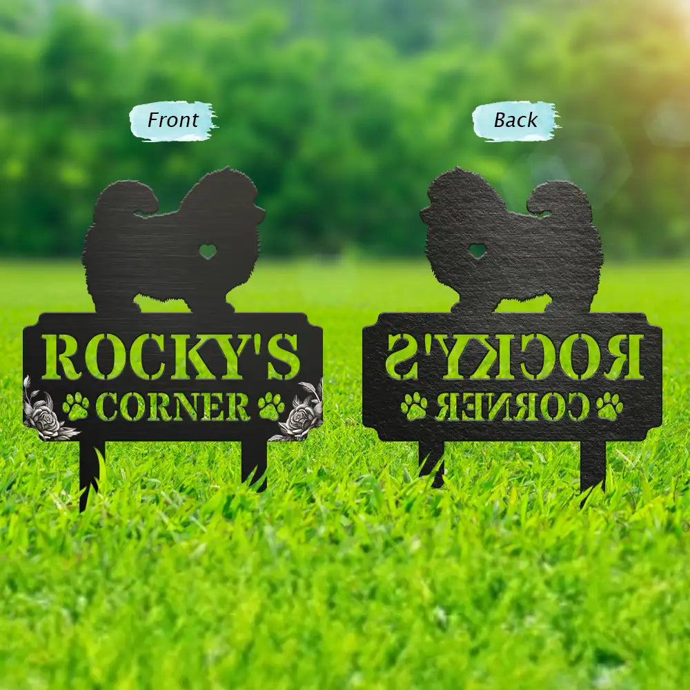 Sad, Memorial, Dog Lovers, Pet Lovers - Dog Garden Memorial - Personalized Metal Garden Stake