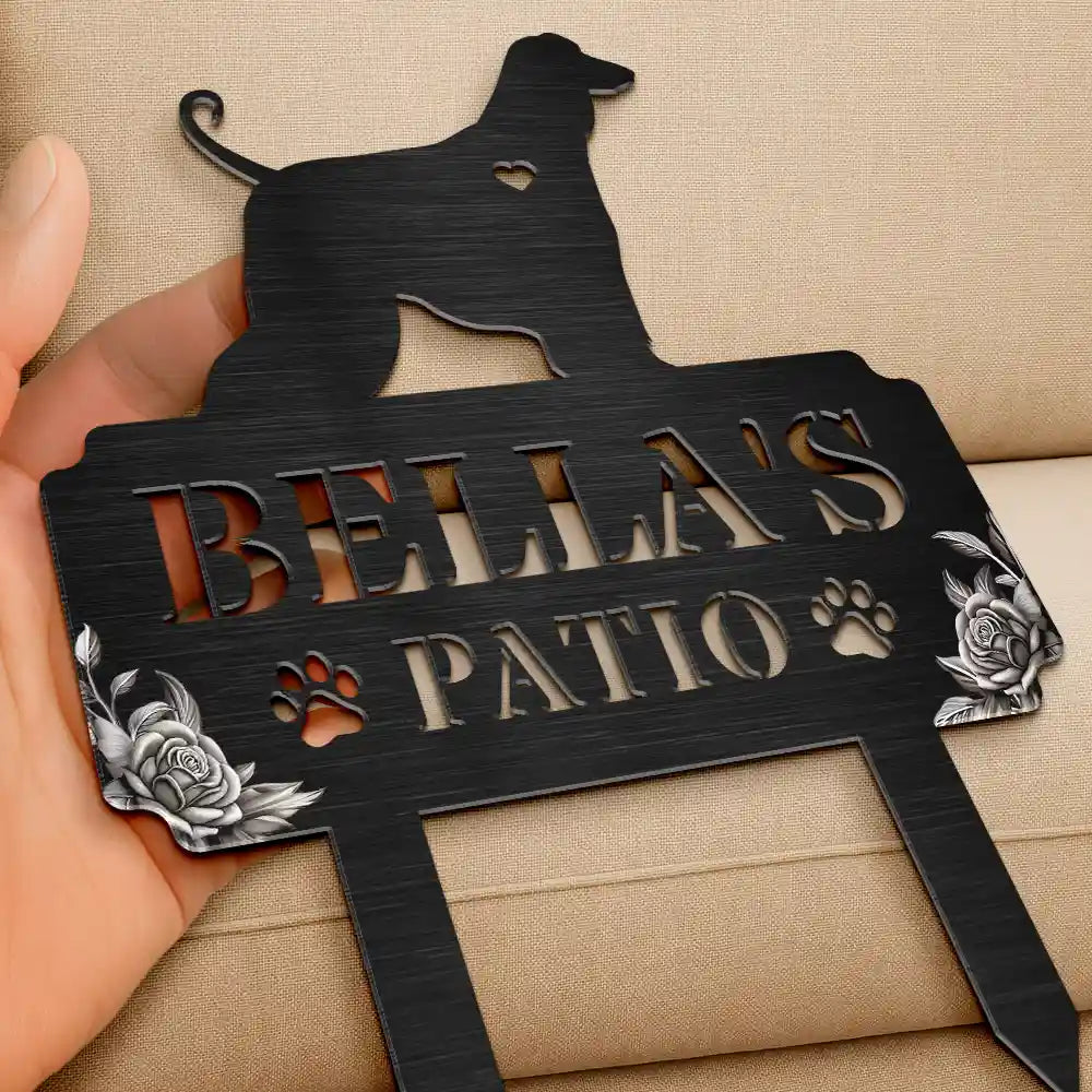 Sad, Memorial, Dog Lovers, Pet Lovers - Dog Garden Memorial - Personalized Metal Garden Stake