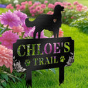 Sad, Memorial, Dog Lovers, Pet Lovers - Dog Garden Memorial - Personalized Metal Garden Stake