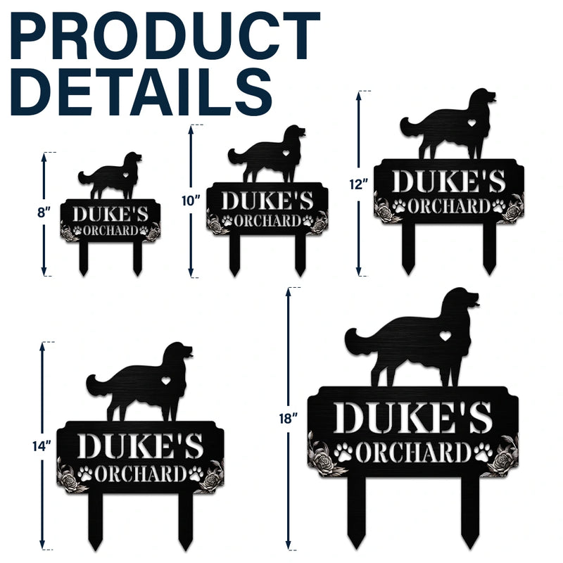 Sad, Memorial, Dog Lovers, Pet Lovers - Dog Garden Memorial - Personalized Metal Garden Stake