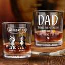 Gift For Father, Dog Dad, Dog Lovers, Happy - Dog Lovers I Woof You - Personalized Whiskey Glass