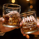 Gift For Father, Dog Dad, Dog Lovers, Happy - Dog Lovers I Woof You - Personalized Whiskey Glass