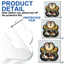 Christmas,Top Market,Pet Lovers,Pet Mom,Pet Dad,Dog Lovers,Dog Mom,Dog Dad,Happy - Dog Lying On Pawprint - Personalized Custom Shaped Acrylic Ornament