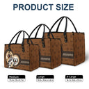 Dog Mom,Dog Lovers,Happy - Dog Mom 3D Cute Effect Dog - Personalized Leather Bag