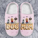 Christmas,Dog Mom,Dog Lovers - Dog Mom 3D Effect - Personalized Fluffy Slippers