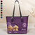 Dog Lovers, Dog Mom, Happy - Dog Mom Cute 3D Effect Dog - Personalized Leather Tote Bag