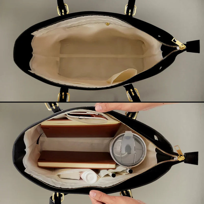 Leopard Dog Mom - Personalized Leather Tote Bag