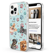 Pet Lovers, Pet Mom, Pet Dad, Dog Lovers, Dog Mom, Dog Dad, Happy - Dog Mom Dog Dad - 3D Inflated Effect Printed, Personalized Clear Phone Case