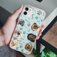 Pet Lovers, Pet Mom, Pet Dad, Dog Lovers, Dog Mom, Dog Dad, Happy - Dog Mom Dog Dad - 3D Inflated Effect Printed, Personalized Clear Phone Case