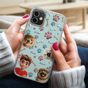 Pet Lovers,Pet Mom,Pet Dad,Dog Lovers,Dog Mom,Dog Dad - Dog Mom Dog Dad 3D Effect - Personalized Clear Phone Case