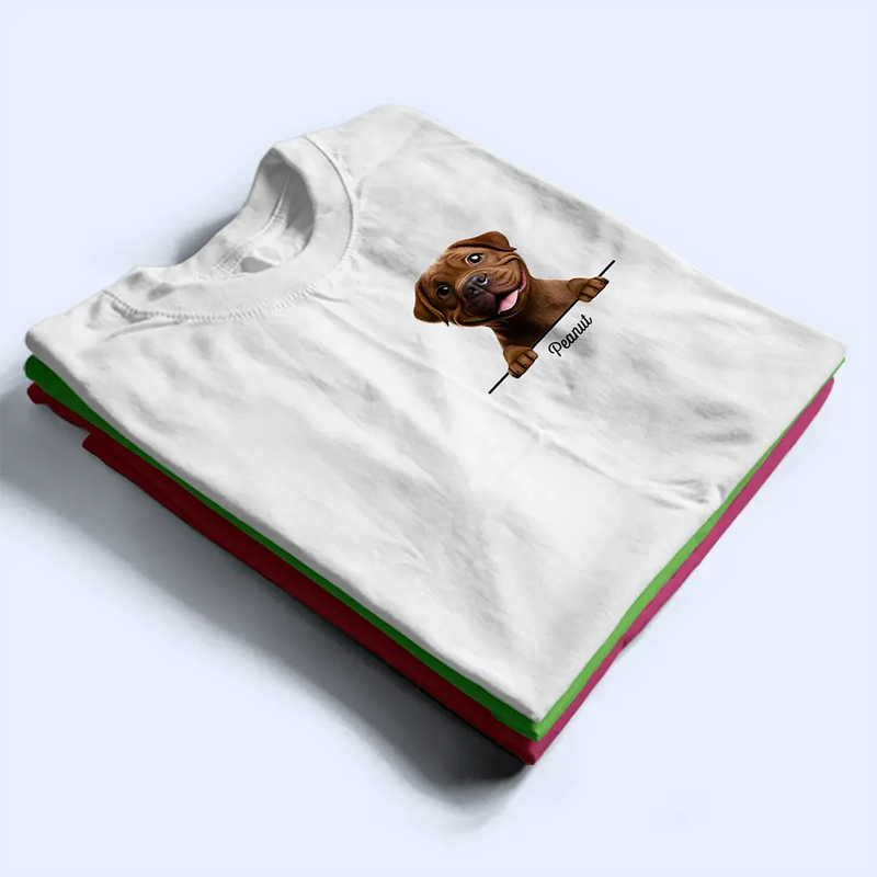 Dog Lovers,Dog Mom,Dog Dad,Happy - Dog Mom Dog Dad 3D Effect - Personalized T Shirt