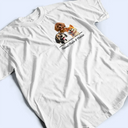 Dog Lovers,Dog Mom,Dog Dad,Happy - Dog Mom Dog Dad 3D Effect - Personalized T Shirt