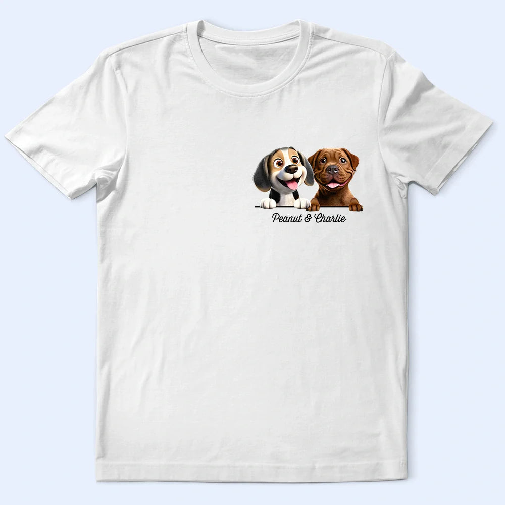 Dog Lovers,Dog Mom,Dog Dad,Happy - Dog Mom Dog Dad 3D Effect - Personalized T Shirt