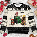 Christmas,Dog Lovers,Dog Mom,Dog Dad,Happy - Dog Mom Dog Dad 3D Effect Dog - Personalized Unisex Ugly Sweater