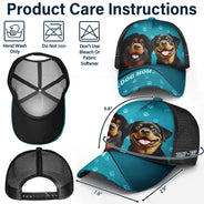 Cat Lovers,Pet Lovers,Happy,Dog Lovers -  Dog Mom Dog Dad Cat Mom Cat Dad - Personalized Mesh-back Casual Cap