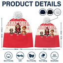Pet Lovers,Pet Mom,Pet Dad,Dog Lovers,Dog Mom,Dog Dad,Happy,Christmas,Top Market - Dog Mom Dog Dad Christmas - Personalized Bobble Beanie Hat