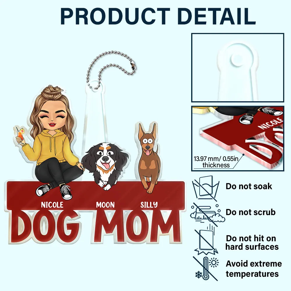 Dog Lovers,Dog Mom,Dog Dad - Dog Mom Dog Dad Funny Go Forward Pet - Personalized Acrylic Car Hanger
