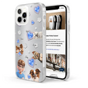Pet Mom, Pet Lovers, Pet Dad, Dog Lovers, Dog Mom, Dog Dad, Happy - Dog Mom Dog Dad Metal And Crystal Effect Printed, Personalized Clear Phone Case