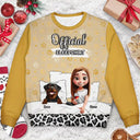 Pet Lovers,Pet Mom,Pet Dad,Dog Lovers,Dog Mom,Dog Dad,Christmas,Love - Dog Mom Dog Dad Official Sleep Shirt - Personalized Unisex Ugly Sweater
