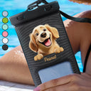 Dog Lovers, Funny - Dog Mom Dog Dad Pet Lover Beach And Pool - Personalized Waterproof Phone Pouch