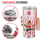 Pet Lovers,Pet Mom,Pet Dad,Dog Lovers,Dog Mom,Dog Dad,Happy - Dog Mom Dog Dad Stripe Style - Personalized Tumbler