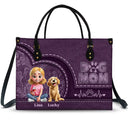 Dog Mom,Dog Lovers - Dog Mom Mum 3D Effect - Personalized Leather Bag
