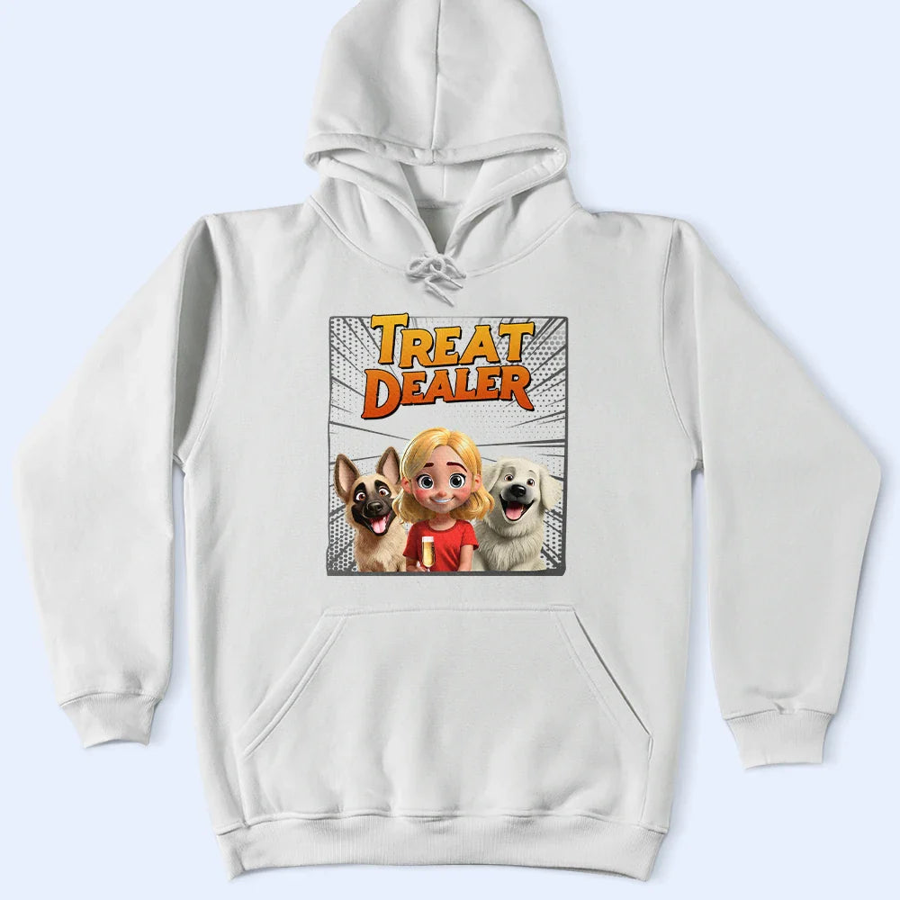 Dog Lovers,Dog Mom,Dog Dad,Gift For Yourself,Happy - Dog Treat Dealer 3D Effect - Personalized T Shirt