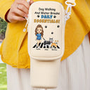 Dog Lovers,Dog Mom,Dog Dad,Pet Lovers,Pet Mom,Pet Dad - Dog Walking And Water Breaks - Personalized Bottle Carrier Bag