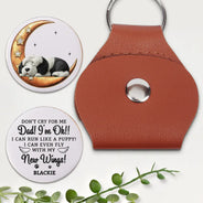 Dog Lovers,Dog Mom,Dog Dad,Pet Lovers,Pet Mom,Pet Dad,Memorial,Sad - Don't Cry For Me Memorial Dog Lovers - Personalized Leather Pocket Hug