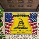 America 250th, Independence Day - Dont Tread On Me America 250th - Personalized Doormat