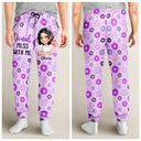 Gift For Yourself,Gift For Women,Happy,Christmas - Donut Mess With Me 3D Effect Turban Woman - Personalized Pajama Pants