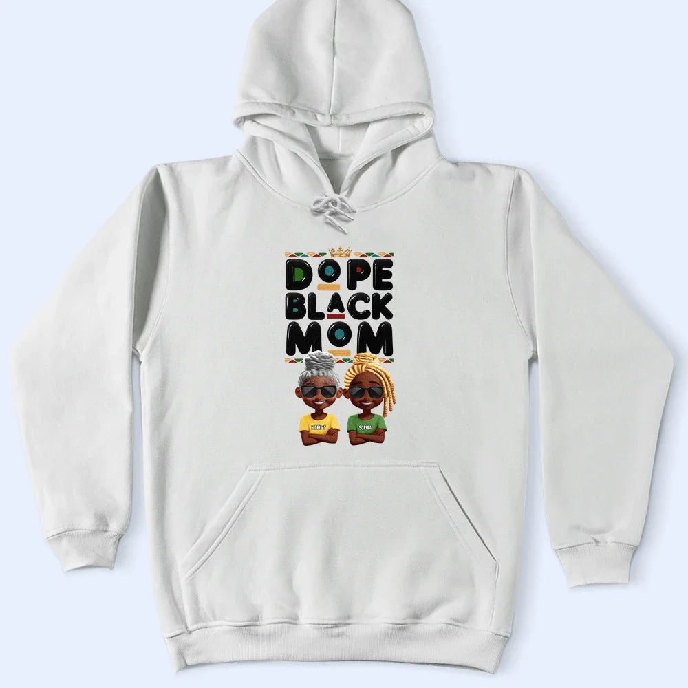 Gift For Mother, Afro Mom, Funny - Dope Black Mom Funny Mama 3D Effect Cartoon - Personalized T Shirt