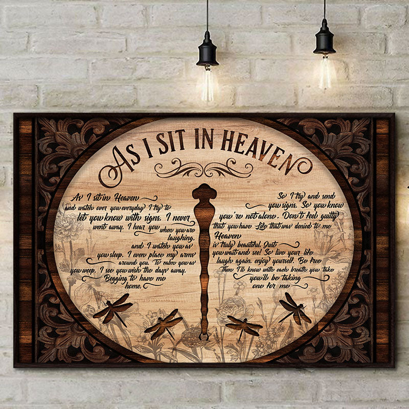 Dragonfly As I Sit In Heaven Customized Poster